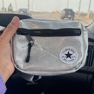 Converse Shimmering Silver Fanny pack Bag